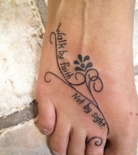 Faith Foot Tattoos, Foot Tattoo Quotes, Tattoo Foot, Verse Tattoos, Super Tattoo, Faith Tattoo, Foot Tattoos For Women, Arrow Tattoo, Foot Tattoo