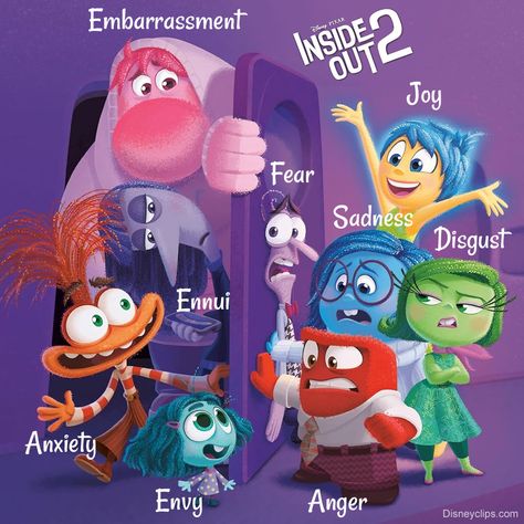 Inside Out 2 All Emotions, Inside Out All Emotions, Inside Out Characters Names, Emotions As Characters, Inside Out Characters As Humans, Inside Out All Characters, Inside Out Character Design, Inside Out New Emotions, Inside Out Two Characters