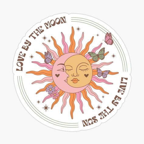 Get my art printed on awesome products. Support me at Redbubble #RBandME: https://www.redbubble.com/i/sticker/Boho-Celestial-Moon-and-Sun-by-Snifferius/161901434.EJUG5?asc=u Moon Graphic Design, Celestial Moon And Sun, Spiritual Stickers, Stickers For Print, Sun And Moon Graphic, Boho Stickers, Spiritual Retreats, Celestial Sun And Moon, Moon Stickers