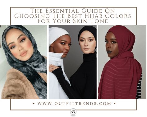 20 Tips On Choosing The Right Hijab For All Skin Tones Ivory Skin Tone, Beige Skin Tone, Golden Skin Tone, Pink Skin Tone, Dusky Skin, Hijab Colors, Neutral Skin Tone, Deep Winter Colors, Skin Images