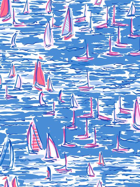 Zanzibar Blue Boatylicious Preppy Prints Wallpaper, Lilly Pulitzer Iphone Wallpaper, Lily Pulitzer Wallpaper, Preppy Prints, Lilly Prints, Lilly Pulitzer Prints, Coastal Wallpaper, Beach Artwork, Boat Art