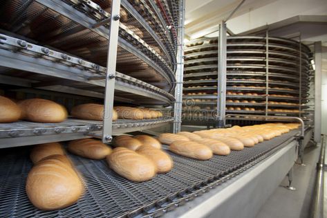 Roll Food, Factory Photography, Bread Bakery, Bakery Food, Food Factory, Baking Equipment, Cake Factory, Bakery Bread, Pastry Shop