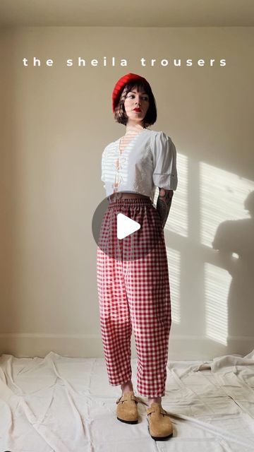 REBEKAH PETERS - Sustainable Handmade Fashion on Instagram: "A pull on balloon leg trouser with high elastic waist, dropped crotch, tapered leg and pockets. 

Handmade using vintage curtains, preloved cotton, end of roll fabrics. One of a kind, choose from a limited supply of fabrics. 

Currently available in size XS-L. 

#sustainablymade #slowfashionmovement #slowfashionstyle #slowfashionbrand #handmadefashion #sustainablefashionbrand" Vintage Curtains, Slow Fashion Movement, Slow Fashion Brands, Sustainable Fashion Brands, Handmade Fashion, Slow Fashion, Tapered Legs, Instagram A, Elastic Waist