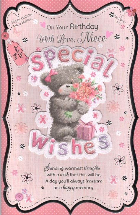 Grandson Birthday Quotes, Happy Birthday Maria, Niece Birthday Card, Birthday Niece, Emoticon Love, Happy Birthday Niece, Birthday Cards For Niece, Happy Birthday Cake Pictures, Birthday Wishes For Sister