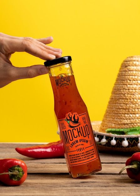 PSD packaging for mexican chili  mockup | Premium Psd #Freepik #psd #hand #pack #arrangement #mexican Mexican Packaging, Mexican Chili, Food Mockup, Food Project, Food Projects, Mexican Food, Mexican Food Recipes, Mockup, Chili