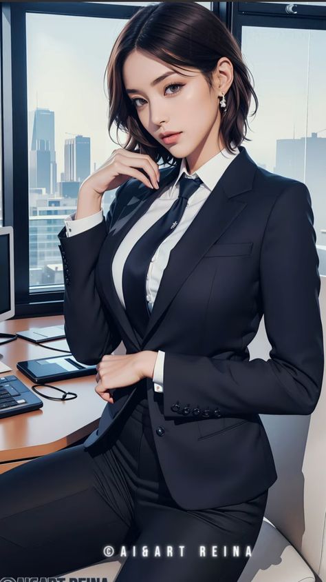 Female Suit, Secretary Outfits, Woman In Suit, Female Office, Boss Girl, Japan Girl, Office Lady, Business Outfits, Office Outfits