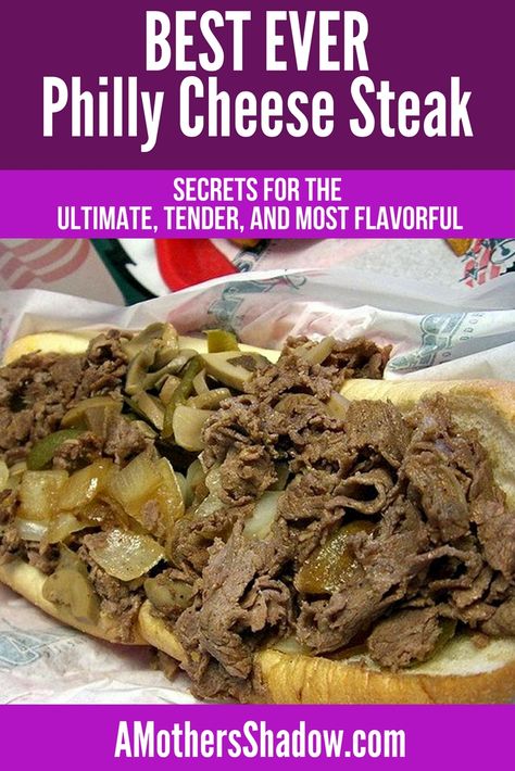 Best Philly Cheesesteak Marinade, Shadow Steak Recipes, Diy Philly Cheese Steak Sandwiches, Charleys Philly Cheese Steak, Philly Cheese Steak Seasoning, Philly Cheese Steak Meat, Philly Cheese Sandwich, Philly Cheese Steak Sandwich Recipe, Cheese Steak Sandwich Recipe