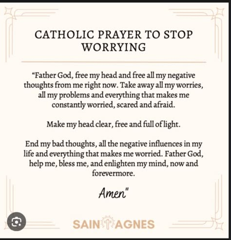 Prayer Against Bad Thoughts, Prayer For Protection, Daniel Fast, Something Bad, Stop Worrying, Catholic Prayers, Bible Encouragement, Blessed Mother, Daily Prayer