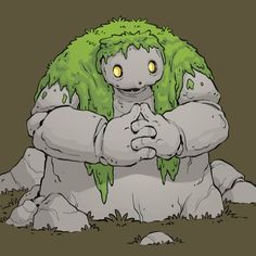 Earth Golem Concept Art, Moss Drawing, Rock Creature, Rock Golem, Legs Art, Rock Drawing, Rock Monster, Contemplating Life, Monster Concept Art