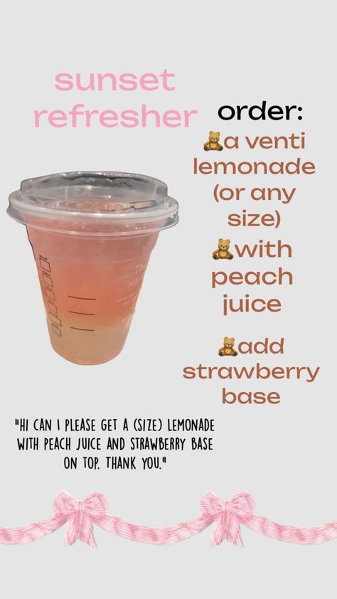 #starbucks #drink #viral Sonic Drinks, Starbucks Secret Menu Recipes, Secret Starbucks Recipes, Secret Starbucks Drinks, Healthy Starbucks Drinks, Hello Kitty Gifts, Starbucks Secret Menu Drinks, Healthy Starbucks, How To Order Starbucks