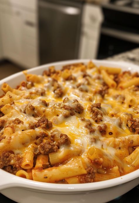 Learn How to Cook Baked Ziti With Ground Beef And Ricotta Recipe For Free | Recipes You'll Love, Made Easy! Easy Baked Ziti With Ground Beef, Baked Ziti With Ground Beef And Ricotta, Ziti With Ground Beef, Baked Ziti With Ground Beef, The Best Baked Ziti, Best Baked Ziti, Comfort Food Casserole, Baked Ziti With Ricotta, Trendy Recipes