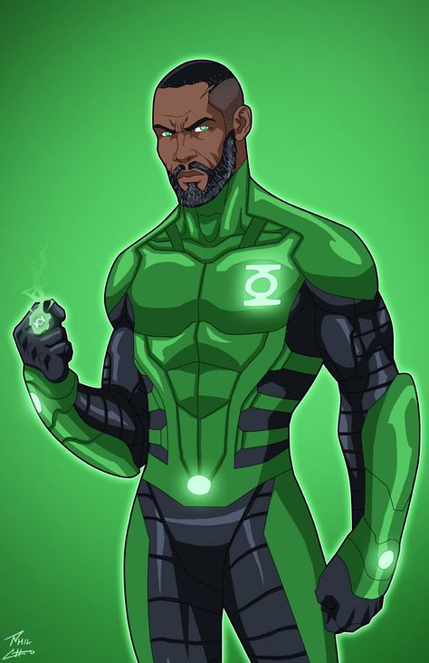 Jon Stewart  Green Lantern Green Lantern John Stewart, John Stewart Green Lantern, Earth 27, Phil Cho, Green Lantern Hal Jordan, John Stewart, Green Characters, Green Lantern Corps, Justice League Of America