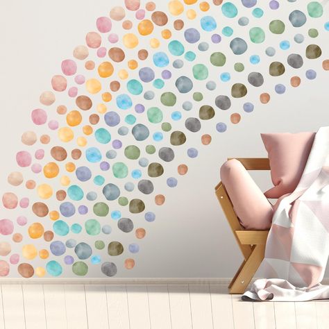 PRICES MAY VARY. DIY Fun: totally 8 sheets of polka dot decals with 296 dots in irregular patterns and various colors to suit your room decorating needs; You can use your imagination to DIY these bohemian elements as you wish Reliable and Waterproof: our nursery wall polka dot wall stickers are made of quality vinyl, removable, waterproof, fadeless, safe and reliable, easy to apply and remove without leaving any residues, can be applied for a long time to protect your walls Brighten up Room Corn Church Nursery Decor, Boho Rainbow Wall, Colorful Room, Daycare Decor, Playroom Wallpaper, Gifts Boho, Polka Dot Wall Decals, Polka Dot Walls, Playroom Wall Decor