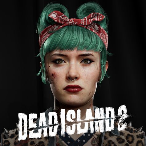 Dani Head - Dead Island 2, Ellie Tulloch on ArtStation at https://www.artstation.com/artwork/m8WZ88 Dead Island 2, Island 2, Game Ideas, Cool Wallpapers Art, Blade Runner, Cool Wallpaper, Textured Hair, Playstation, Video Game