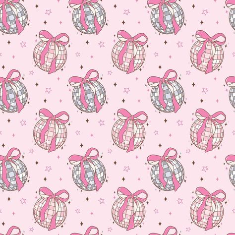 Coquette Pink Disco Ball Doodle Seamless Pattern Groovy Retro Vibes Disco Desktop Wallpaper, Retro Christmas Background, Disco Ball Pattern, Pink Disco Ball Wallpaper, Pink Retro Background, Disco Ball Doodle, Disco Ball Wallpaper, Disco Pattern, Girly Prints