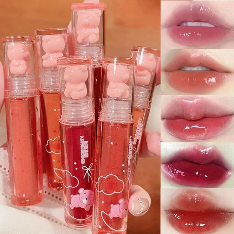 Natural Lipstick Colors, Jelly Lipstick, Hydrating Lipstick, Natural Lipstick, Beauty Make-up, Lip Glaze, Manicure Y Pedicure, How To Line Lips, Cute Bear