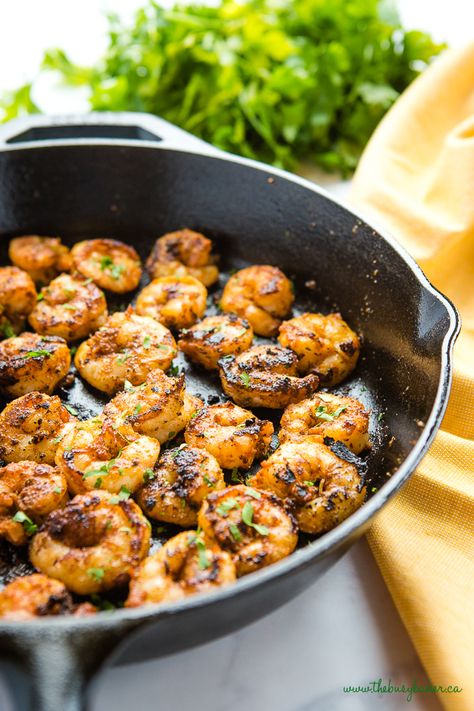 This Easy One Pan Cajun Shrimp is the perfect way to enjoy your favourite seafood! It's so spicy and flavourful, and it's easy to make in just one pan! Recipe from thebusybaker.ca! #cajun #shrimp #spicy #seafood #mild #protein #healthy #lowfat #spices #spicemix #seasoningblend Sauteed Shrimp Recipe, Healthy Broccoli Salad, Cajun Shrimp Recipes, Spicy Seafood, Easy Chicken Dinner, Homemade Cajun Seasoning, Pan Recipe, Sauteed Shrimp, Shrimp Recipes For Dinner