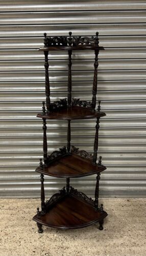 Lovely Ornate Antique Circa c1900’s Mahogany Corner Whatnot / Shelves | eBay Whatnot Shelves, Selfie Challenge, Crystal Room, Dark Home Decor, Goth Home, Dark Home, Apartment Life, Gothic Decor, Gothic Home Decor