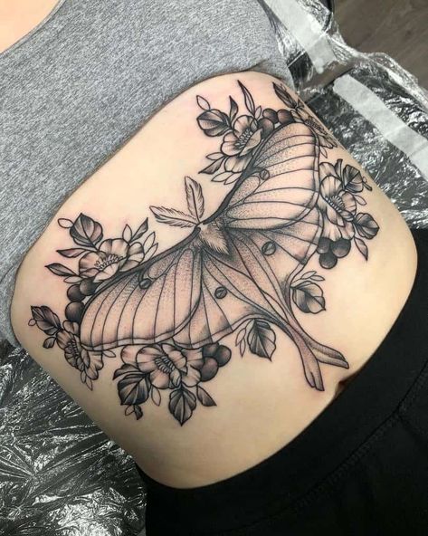 Top 45 Best Luna Moth Tattoo Ideas - [2021 Inspiration Guide] Moth Tattoo Ideas, Lunar Moth Tattoo, Luna Moth Tattoo, Abdomen Tattoo, Moth Tattoo Design, Stomach Tattoos Women, Insect Tattoo, Underboob Tattoo, Moth Tattoo