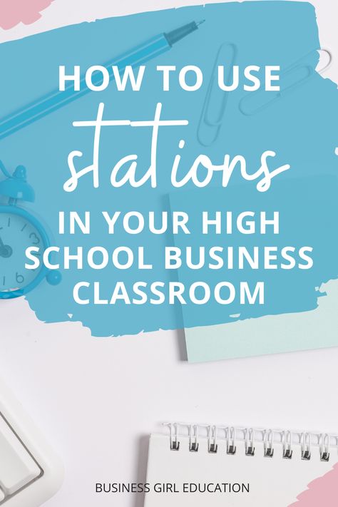 Supercharge your high school business and marketing classroom with stations! Explore the benefits, tips, and ideas for using interactive stations. Boost engagement, promote collaboration, and equip students with essential skills. Get ready for an exciting learning experience that prepares students for real-world success! #HighSchoolEducation #BusinessClassroom #MarketingClassroom #InteractiveLearning #StudentEngagement #Collaboration #SkillsDevelopment #TeachingTips Student Stations In Classroom, Business Classroom Decorating Ideas, Business Classroom Ideas, High School Business Projects, Business Activities For Students, Marketing Classroom Decor, High School Marketing Classroom Ideas, Marketing Classroom High Schools, Business Teacher High School