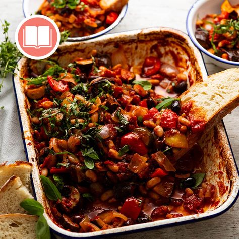 Baked Ratatouille With Beans | RecipeTin Eats Baked Ratatouille Recipe, Baked Ratatouille, Ratatouille Recipe, Moroccan Lamb, Chickpea Soup, Recipetin Eats, Recipe Tin, Chinese Takeout, Tasty Recipes Videos