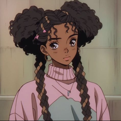 Black anime character anime black main character ai Black Anime Pfp, Anime Black, Black Anime, Aesthetic Pink, Anime Pfp, Follow Me, Braids, Hair, Anime