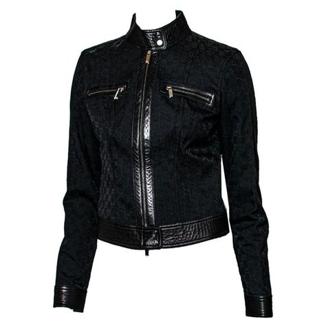 Gucci by Tom Ford F/W 2000 Black GG Monogram Denim Gucci By Tom Ford, Tom Ford Gucci, 00s Style, Gucci Jacket, Ford Black, Moto Vintage, Gucci Outfits, Gg Monogram, Gucci Monogram