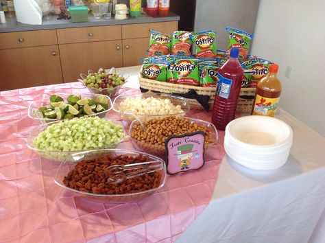 You can't have a party and not have a Tosti-loco station! Mexican Sweets, Mexican Treats, Mexican Birthday Parties, Mexican Snacks, Fiesta Birthday Party, Mexican Candy, Mexican Party Theme, Mexican Dessert, Snack Table