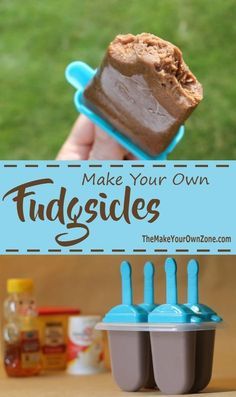 Make your own fudgsicles, Homemade fudgsicles that both the kids and adults will love! Fudgical Recipe, Fudge Sickles, Fudgsicle Recipe, Fudgesicle Recipe, Creamy Popsicles, Homemade Fruit Popsicles, Healthy Popsicle Recipes, Frozen Treats Recipes, Fudge Pops