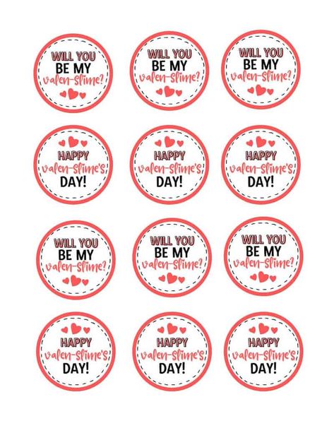 Valentines Slime Printable, Valentine Slime Printable, Putty Valentine Free Printable, Slime Valentines Printables, Slime Valentine Free Printable, Valentines Day Tags Printable Free, Slime Labels, Valentines Slime, Valentines Printables Free Kids