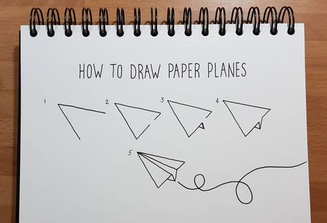 Doodle Me This on Instagram: “How to draw paper planes! ✈ . . . #paper #paperplanes #howto #howtodraw #diy #draw #learning #tutorial #origami #papercrafts #paperart…” Doodle Ideas For Beginners, Great Doodle, Bullet Journal Headers, Ideas Journal, Bullet Journal 2020, Bullet Journal 2019, Bullet Journal Banner, Drawing Hands, Couple Drawing