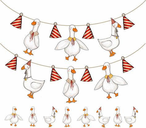 Goose Party, Animal Themed Party, Table Top Decorations, Storybook Theme, Confetti Table, Farm Baby Shower, Essentials Set, Farm Baby, Diy Banner