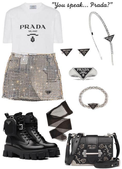 Prada Polyvore Outfits, Prada Outfits Women Casual, Prada Casual Outfit, Prada Outfits Women Fashion, Prada Polyvore, Prada Outfits Aesthetic, Prada Girl Aesthetic, Prada Inspired Outfit, Prada Clothes Women