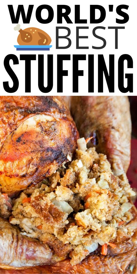 Turkey With Stuffing Inside, Carve Turkey, Quick Stuffing, Stuffing For Turkey, Homemade Stuffing Recipe, Thanksgiving Guide, Homemade Stuffing Recipes, Holiday Stuffing, Thanksgiving Desserts Pumpkin