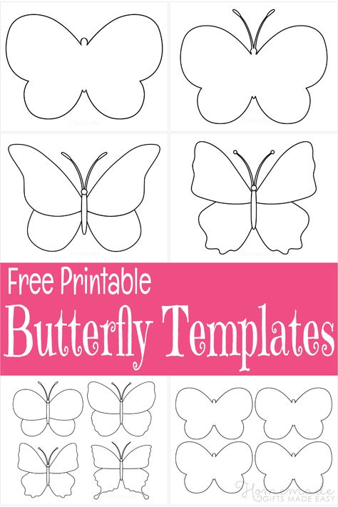 Free Printable Butterfly Templates Butterfly Printouts Free Printables, Free Butterfly Template Printable, Butterfly Pictures Printable, Butterfly Wing Pattern, Easy Butterfly Craft, Butterfly Wings Printable, Free Butterfly Printables, Butterfly Bulletin Board Ideas, Butterfly Patterns Printable Templates