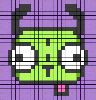 Gir Invader Zim Pixel Art, How To Crochet Pixel Art, Mcr Perler Bead Patterns, Gir Pixel Art Invader Zim, Gir Perler Pattern, Invader Zim Perler Bead Patterns, Y2k Pixel Art Grid, Perler Bead Patterns Scene, Matching Alpha Patterns