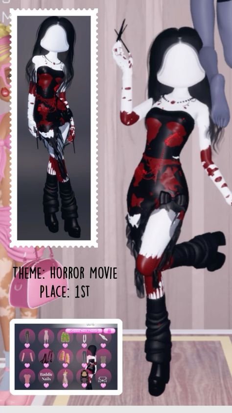 Dti Roblox Outfit Theme Ghost, Ghost Va Ghouls Dress To Impress, Dti Outfits Ideas Horror Movie, Dti Outfits Theme Horror Movie, Dti Roblox Horror Movie, Dti Fits Halloween, Dti Roblox Outfits Horror Movie, Halloween Fits Dress To Impress, Dti Horror Idea