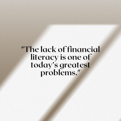 Financial literacy is not just a skill; it's a necessity for navigating today's complex world. Let's empower ourselves and others to make informed financial decisions!

#FinancialLiteracy #Empowerment #MoneyManagement #FinancialEducation #WealthBuilding #InvestInYourself #SmartCh Financial Problems, Empower Yourself, Financial Wellness, Financial Education, Wealth Building, Financial Literacy, Wellness Tips, Money Management, Literacy