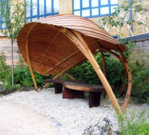 Bus Shelter - Scottsdale, Arizona Bus Stop Shelter, Bus Stop Design, Bamboo Building, Bus Shelters, Bamboo House Design, Bus Stops, Shelter Design, Bamboo Structure, Wicker Bedroom