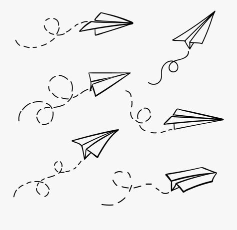 Paper Airplane Aesthetic, Paper Plane Doodle, Paper Airplane Doodle, Plane Doodle, Airplane Doodle, Paper Plane Tattoo, Doodle Wallpaper, Airplane Aesthetic, Plane Tattoo