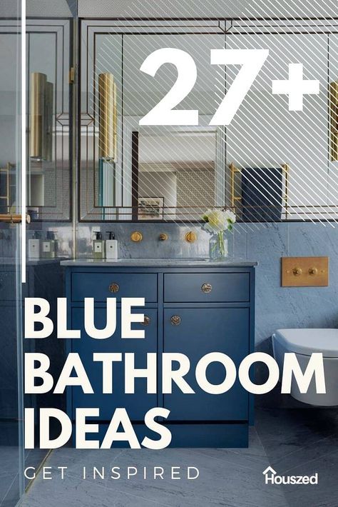 Get inspired with our BLUE BATHROOM IDEAS. Our images will get your creative juices flowing, taking your design ideas to the next level... #bluebathroomideas  #bluebathroomideasdecoration  #bluebathroomideasdecorationdecor  #bluebathroomdesign  #bluebathroomdesignideas  #bluebathroomdesignmodern  #bluebathroomdesignsmall  #bathroominteriordesignblue  #bathroomtiledesignsblue  #bathroomdesignbluetile  #bluebathroominspiration  #bathroominspirationcolorsblue  #bluebathroomideasdecorationinspiratio Blue Bathroom Vanities Ideas, Navy Shower Tile Ideas, Blue Bathroom Shower Ideas, Bathroom Tile With Blue Vanity, Bathroom Remodel Navy Blue, Small Bathroom Blue Vanity, Dark Blue Vanity Bathroom Ideas, Bathroom Remodel Blue Vanity, Bathrooms With Navy Blue Vanities