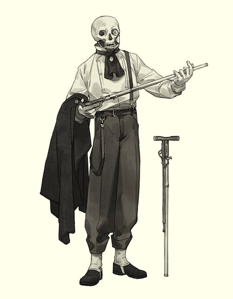 Michael (?) on Twitter: "happy skeleton month 💀🦴. let's start this month with a skeleton gentlemen and his cane-but-somehow-looks-like-a-gun… " Skeleton Gentleman, Victorian Skeleton, A Skeleton, Gentleman, Skeleton, On Twitter, Twitter