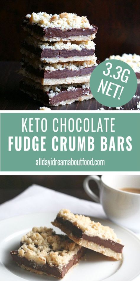 Starbucks Oatmeal, Keto Chocolate Fudge, Oatmeal Fudge, Oatmeal Fudge Bars, Crumb Bars, Keto Fudge, Fudge Bars, Best Low Carb Recipes, Low Carb Sweets