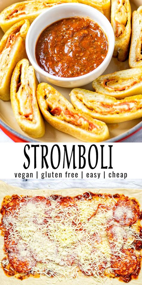 Homemade Stromboli, Easy Mediterranean Recipes, Store Bought Pizza Dough, Stromboli Recipe, Clean Eating Vegan, Olive Oil Garlic, Dairy Free Diet, Healthy Comfort Food, Best Vegan Recipes