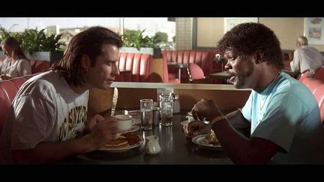 How do writers such as Quentin Tarantino get away with writing lengthy dialogue when we are constantly told not to? Diner Movie, Diner Scene, Pulp Fiction 1994, Classic American Diner, Amanda Plummer, Steve Guttenberg, Karen Black, When Harry Met Sally, Tim Roth