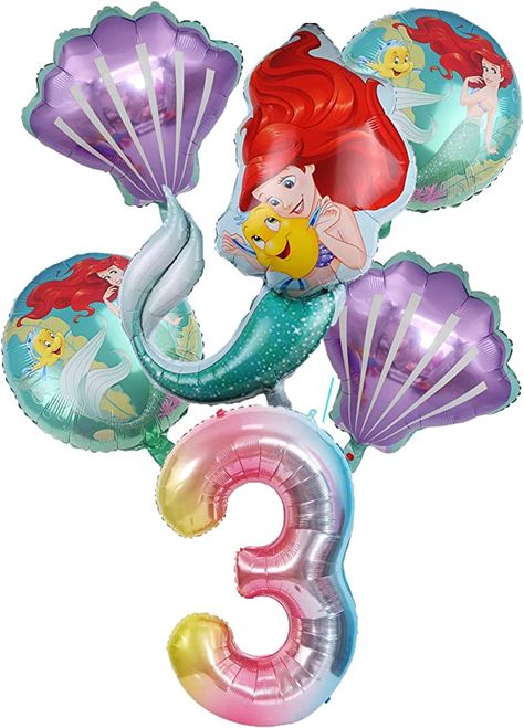 ALLPICK Little Mermaid Balloons Party Supplies Princess Mermaid 3rd Birthday Balloon Bouquet Decorations (Mermaid 3rd Birthday), Transparent, MRY-MER-SZ Birthday Balloon Bouquet, Mermaid Birthday Decorations, Mermaid Balloons, Princess Mermaid, Blue Birthday Parties, Transparent Balloons, Pastel Balloons, Mermaid Theme Party, Little Mermaid Birthday