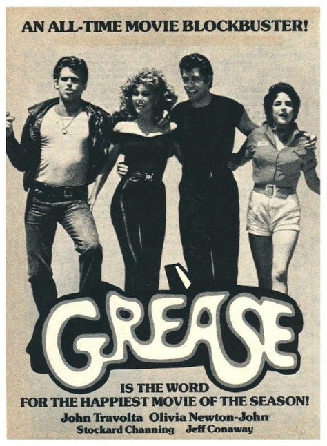 Happy Movie, 80s Movie Posters, Grease Is The Word, Grease Movie, Film Vintage, Old Movie, Music Poster Design, Film Posters Vintage, I Love Cinema