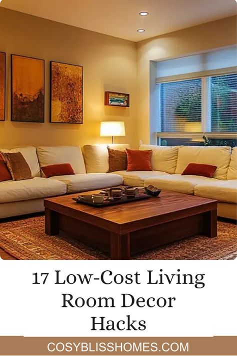 Revamp your living room without going over your budget! Check out these 17 low-cost living room decor hacks that will help you add charm, style, and comfort to your space. From creatively using lighting to rearranging furniture in fresh ways, these tips will inspire you to create a cozy and inviting atmosphere. Perfect for anyone looking to refresh their home decor affordably! Say goodbye to dull corners and charm up your living room with these simple yet stunning ideas that speak volumes while staying budget-friendly. Room Decor Hacks, Budget Friendly Living Room, Gorgeous Living Room, Living Room Decor Tips, Bold Eclectic, Rearranging Furniture, Living Room Refresh, Cozy Minimalist, Perfect Living Room