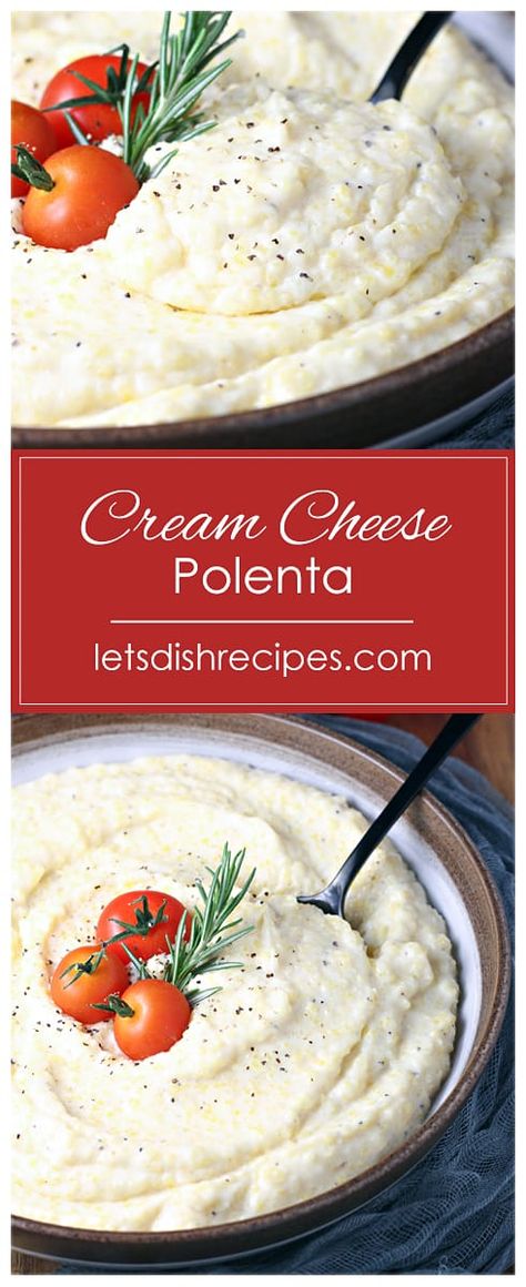 Polenta Side Dish, Cheesy Polenta, Creamy Polenta Recipes Easy, Creamy Cheese Polenta, Cheese Polenta, Turkey Stuffing Recipes, Baked Polenta, Polenta Recipes, Breakfast Bread Recipes