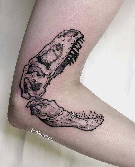 T Rex Skull Illustration, Dinosaur Tattoo Sleeve, Jurassic Park Tattoo, Dino Tattoo, Tattoo Chart, Moving On Tattoos, Mouth Tattoo, Sketchy Tattoo, Jurassic Period